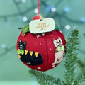 Personalised Cat Lover Felt Christmas Bauble