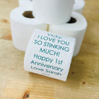 Personalised 1st Anniversary Paper Toilet Roll