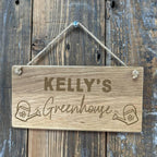 Personalised Wooden Greenhouse Sign