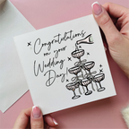 Champagne Tower Wedding Card