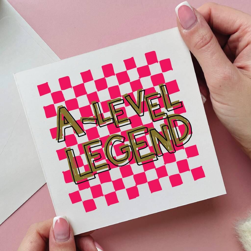 Checkerboard A Level Legend Congratulations Card