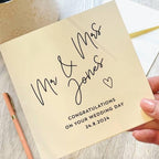 Personalised Script Wedding Card
