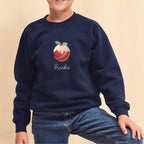 Kids Cricket Christmas Pudding Jumper