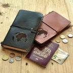 Personalised Leather World Map Travel Journal