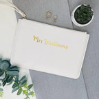 Personalised Bride Mrs Wristlet Pouch