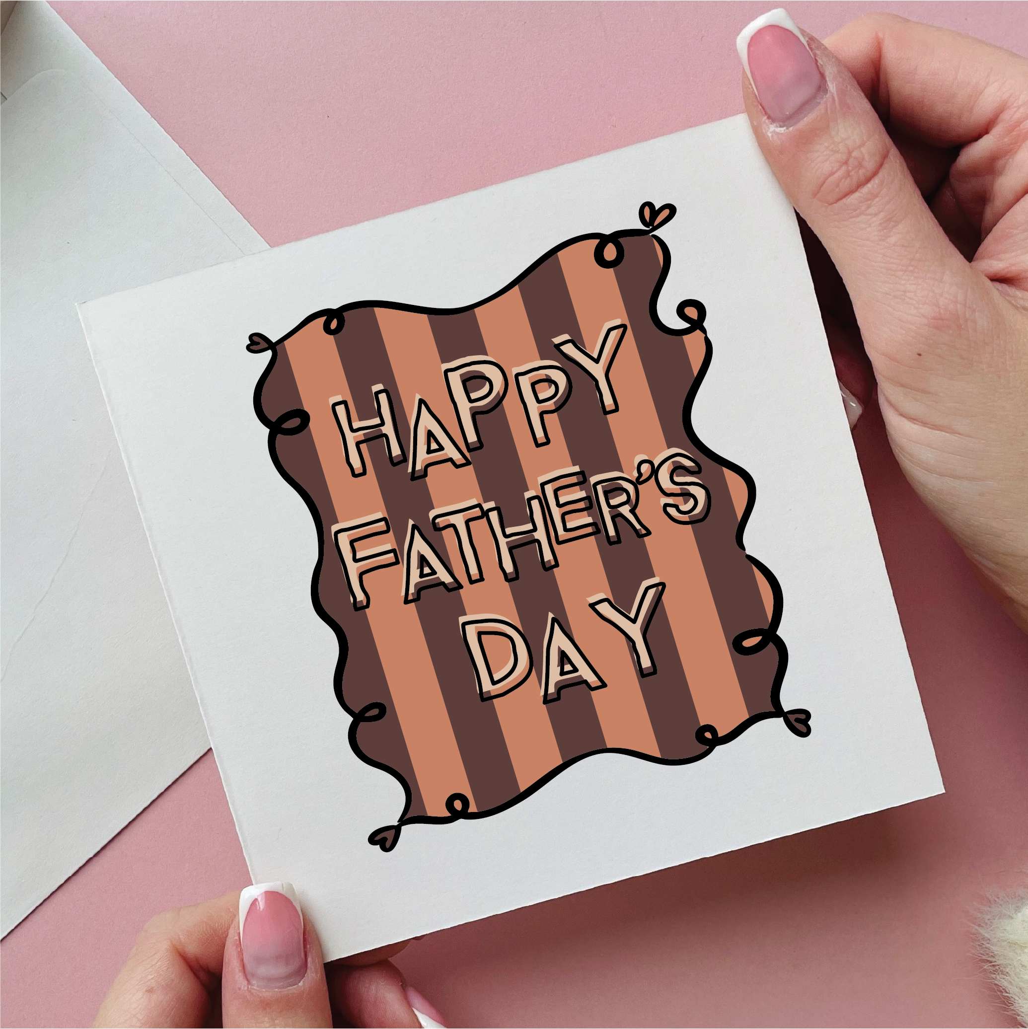 Stripe Happy Father's Day Card