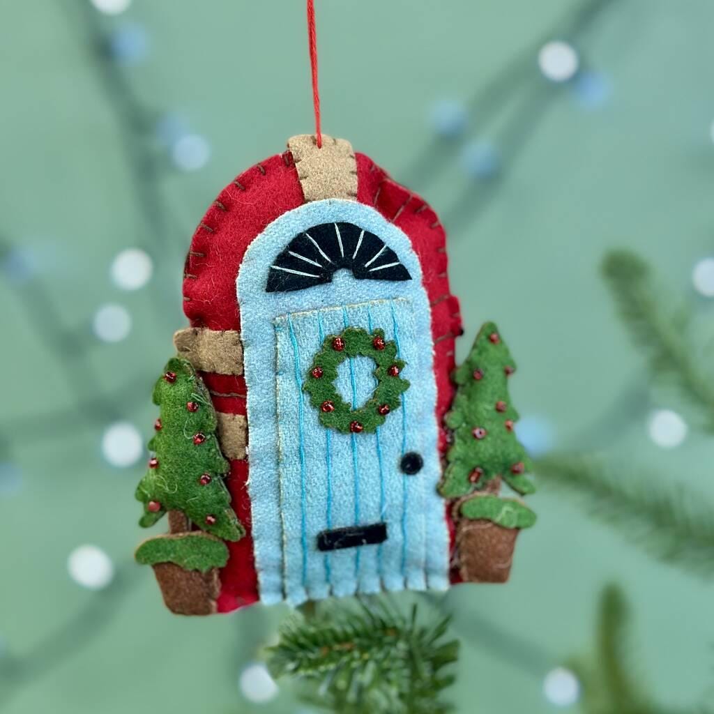 Personalised First Home Christmas Door Bauble