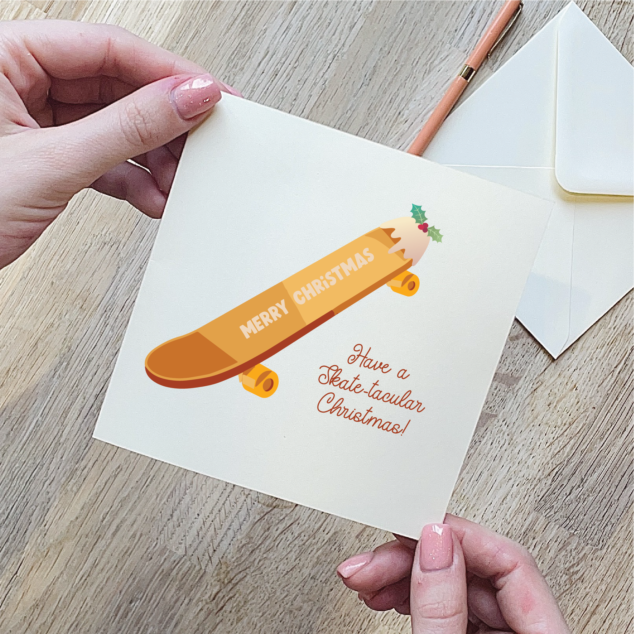 Skateboard Christmas Card