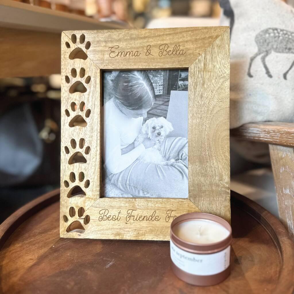 Personalised Paw Print Photo Frame