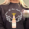 Personalised Rose Angel Wine Christmas Jumper