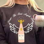 Personalised Rose Angel Wine Christmas Jumper