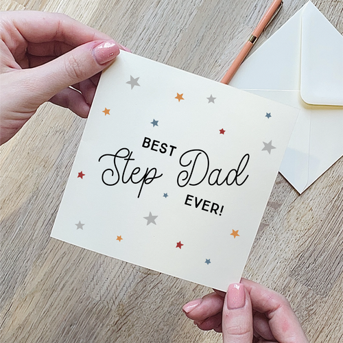 Best Step Dad Ever Star Card