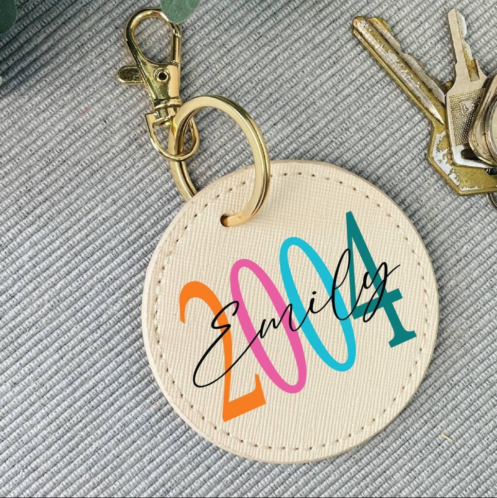 Personalised 21st Birthday Birth Year Keyring