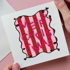 Stripe Merry Christmas Card