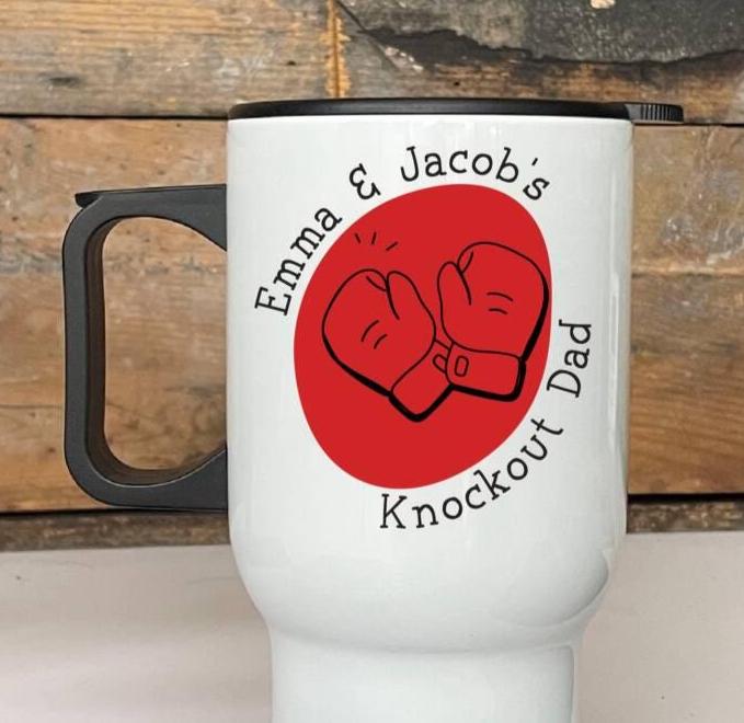 Personalised Knockout Boxing Dad Mug