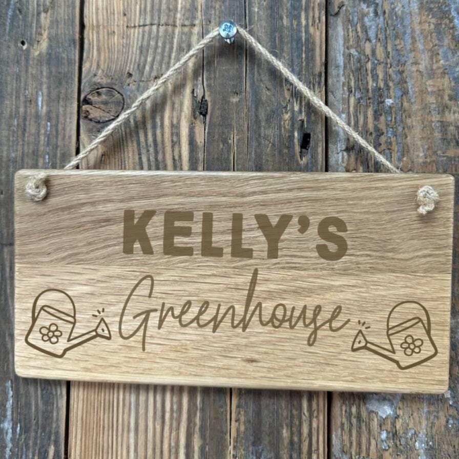 Personalised Wooden Greenhouse Sign