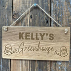Personalised Wooden Greenhouse Sign