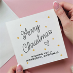 Gold Stars Merry Christmas Card