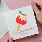 Table Tennis Christmas Card