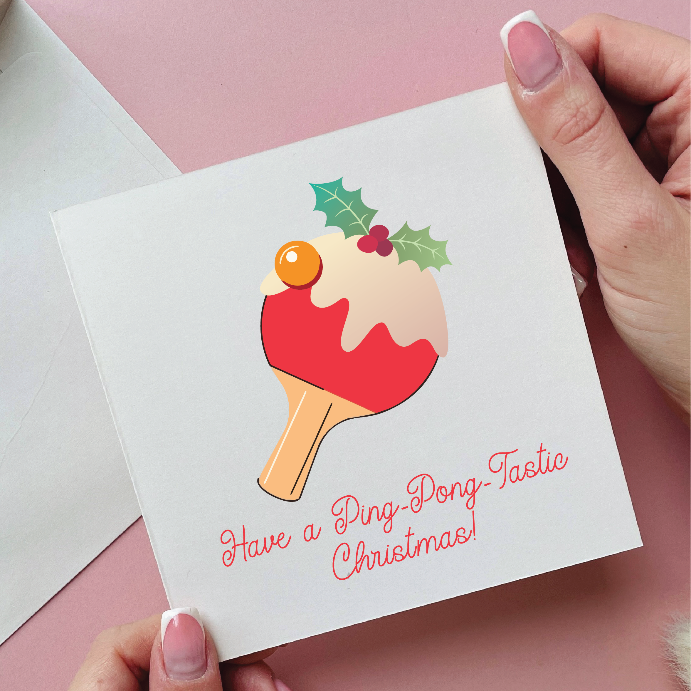 Table Tennis Christmas Card