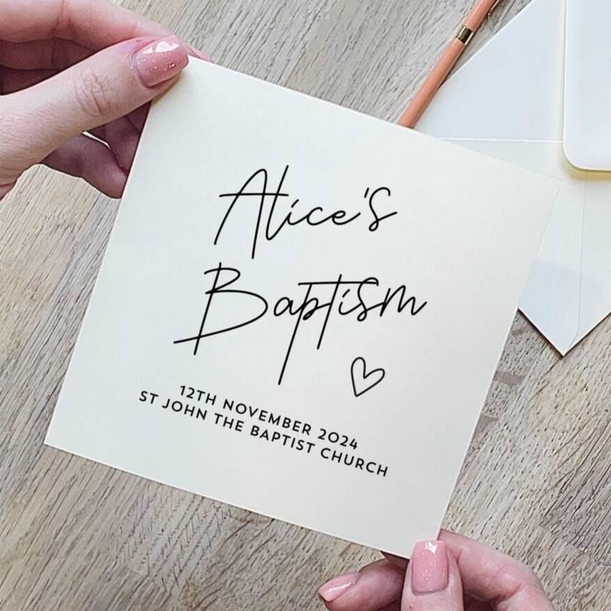 Personalised Baptism Card
