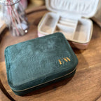 Personalised Velvet Initial Travel Jewellery Box