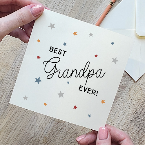 Best Grandpa Ever Star Card