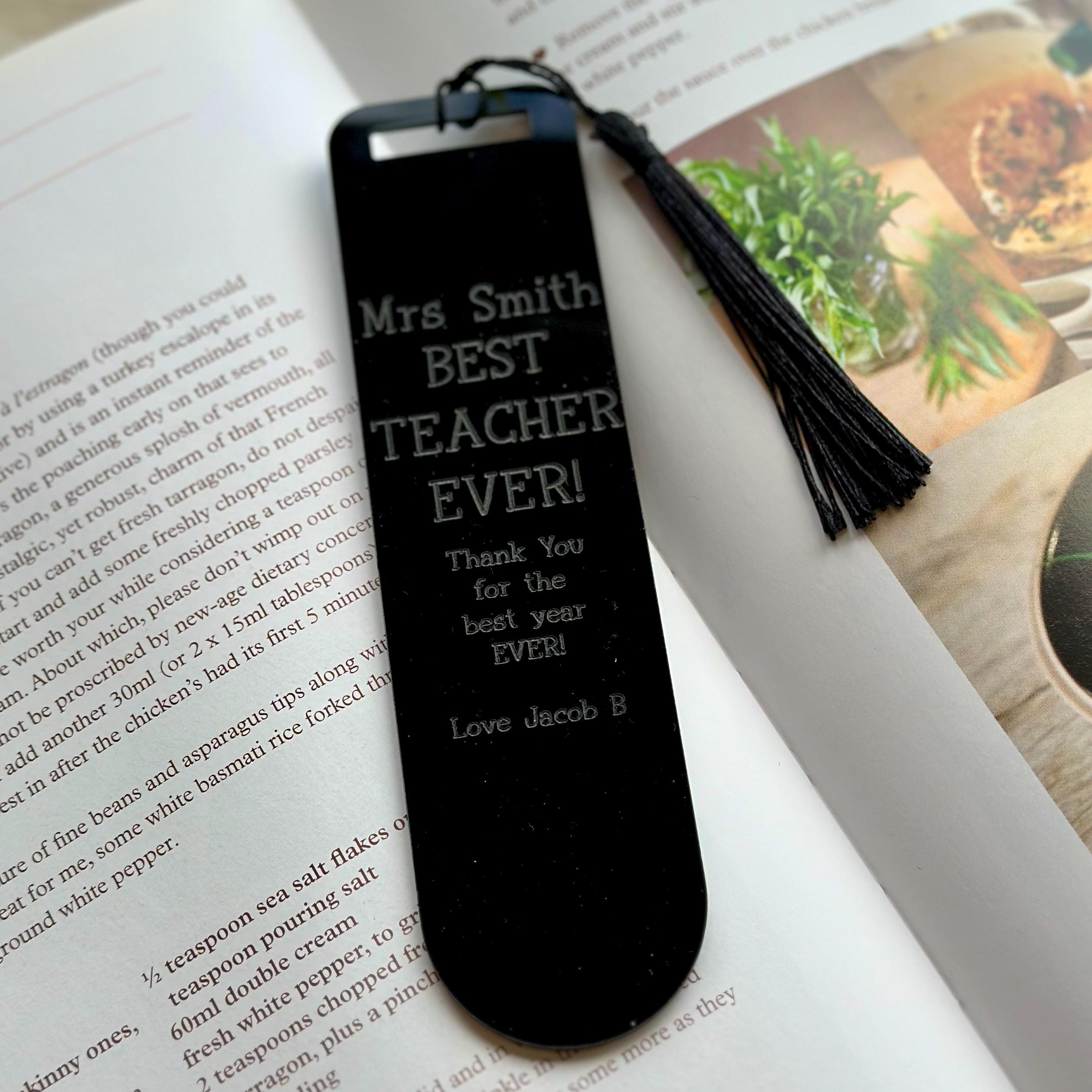 Personalised Best Teacher Ever Bookmark