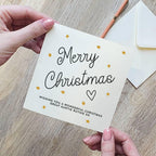 Personalised Gold Stars Merry Christmas Card