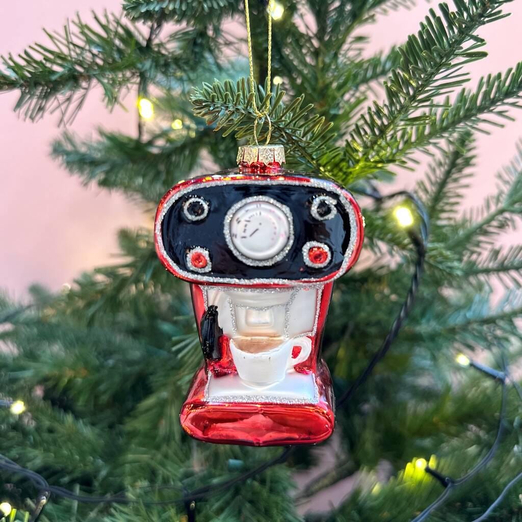 Personalised Coffee Machine Christmas Decoration