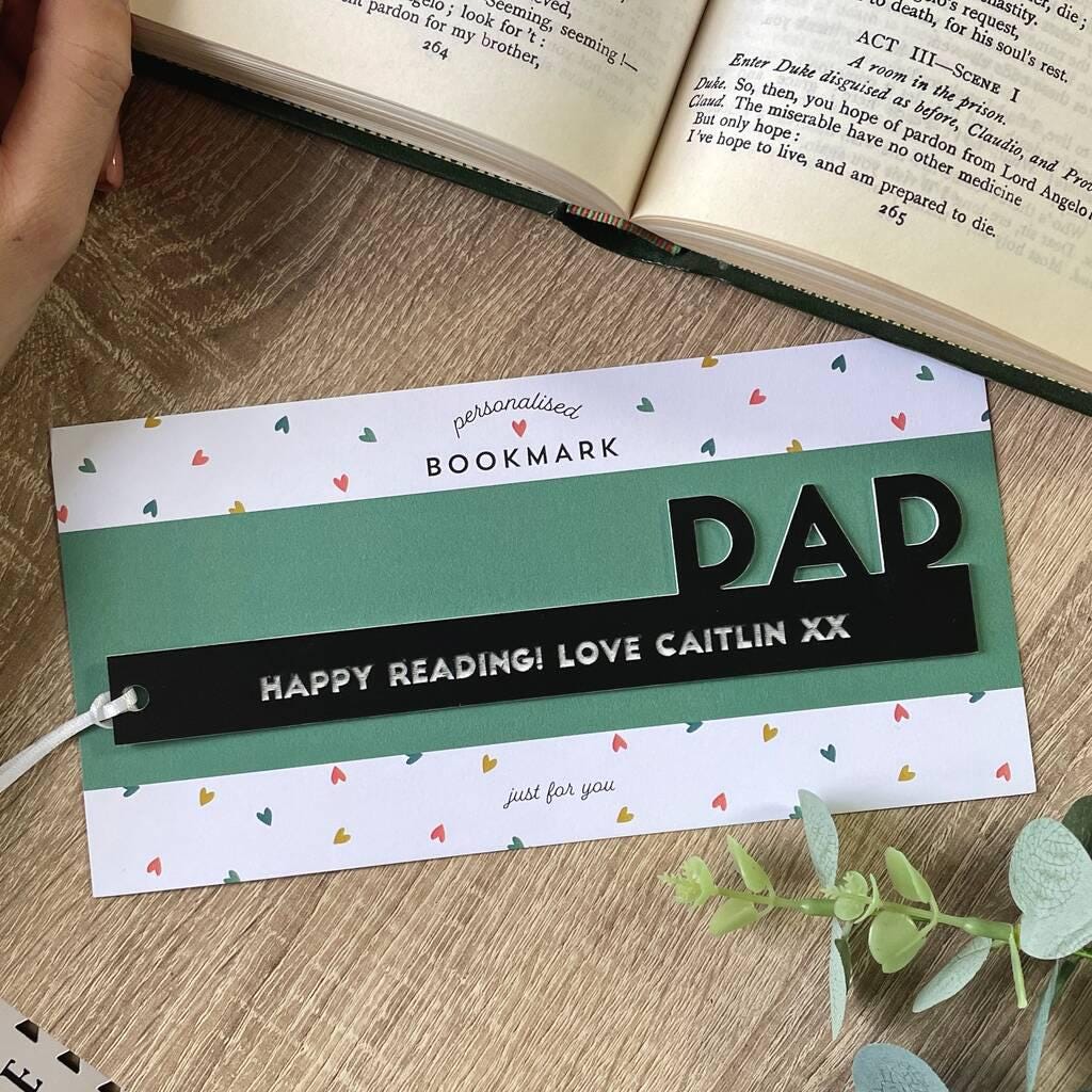 Block Font Personalised Bookmark