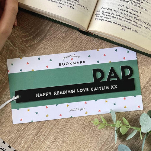 Block Font Personalised Bookmark