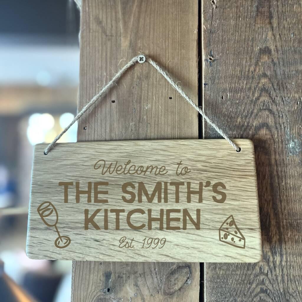 Personalised Family Kitchen Sign