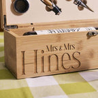 Personalised Wedding Wine Bottle Gift Set