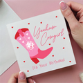 Cowgirl Yeehaw Birthday Card