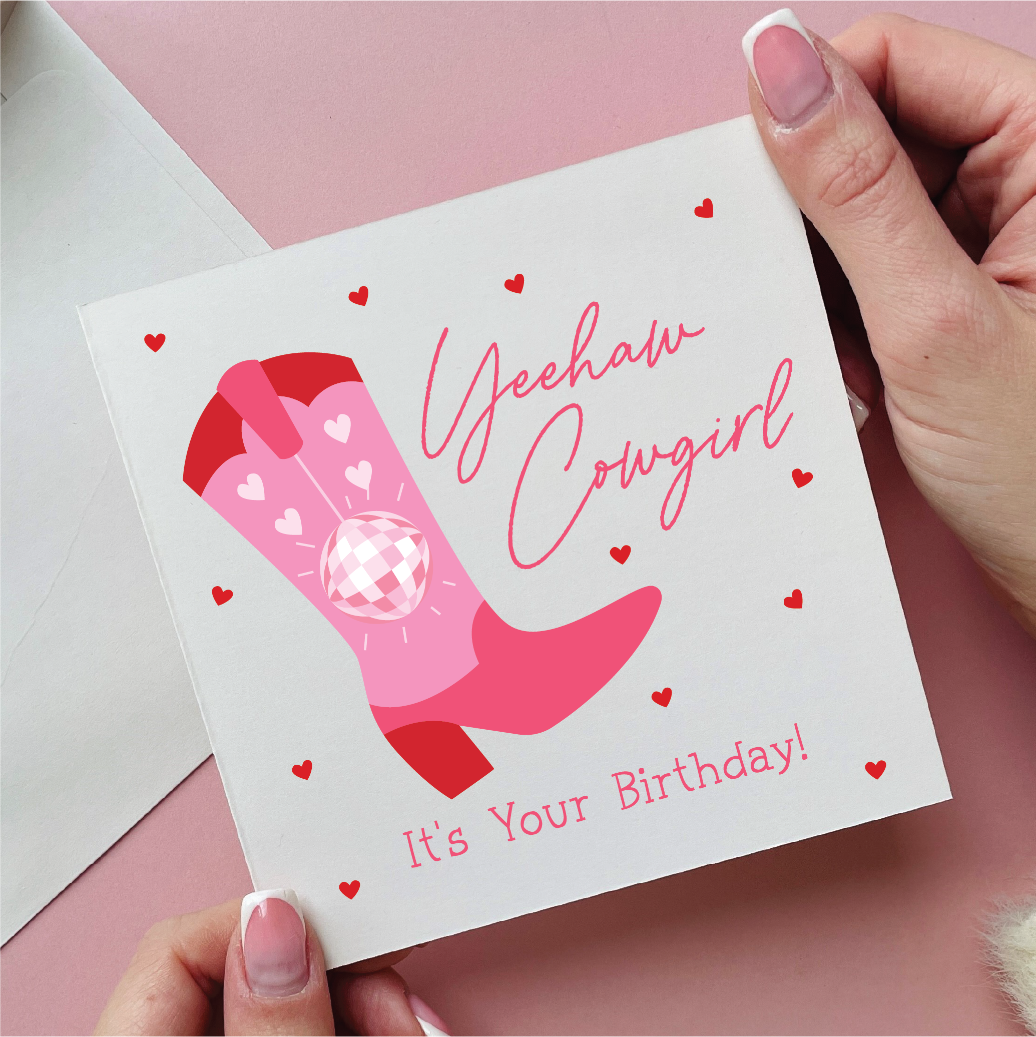 Cowgirl Yeehaw Birthday Card