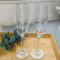 Personalised Mr And Mrs And Date Champagne Flutes