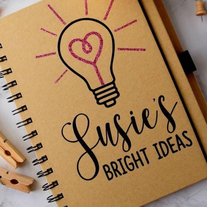 Personalised Bright Ideas Notebook