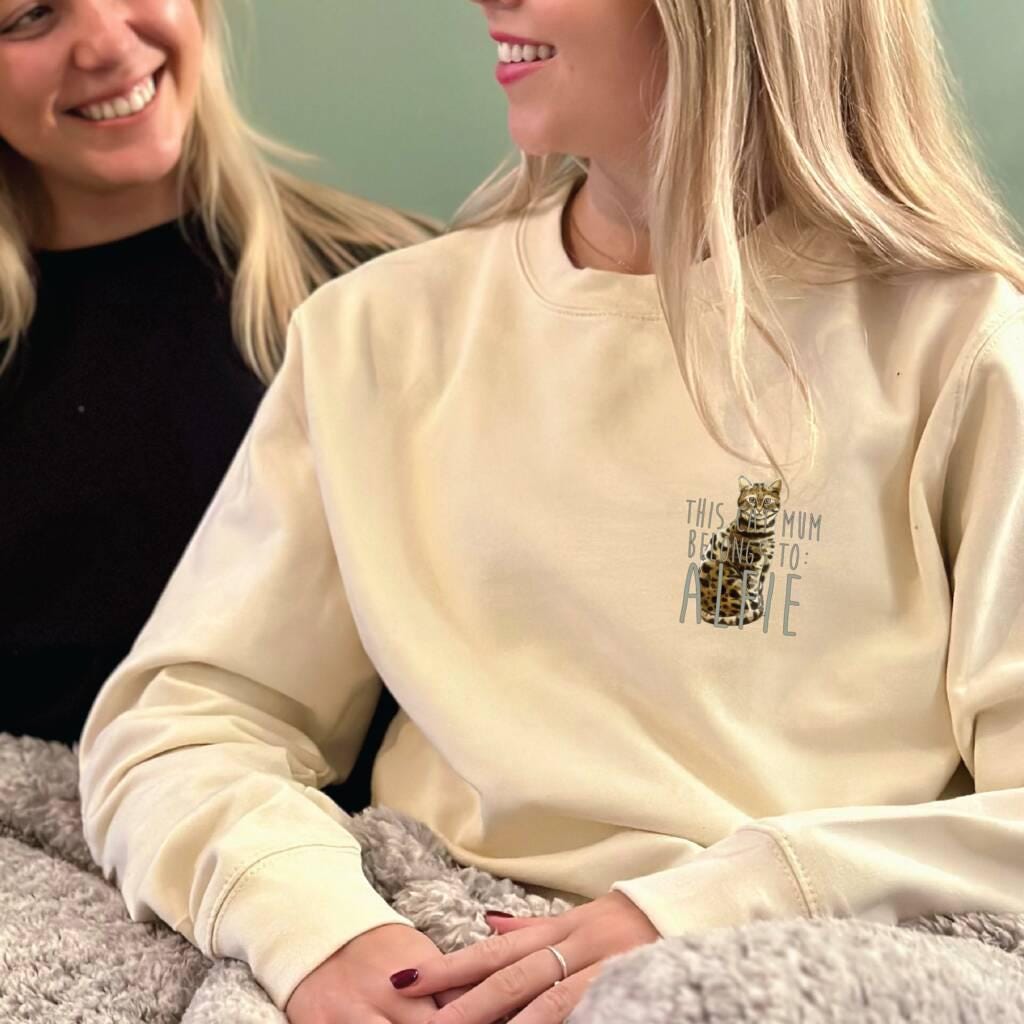 Personalised Cat Image Cat Mum Jumper
