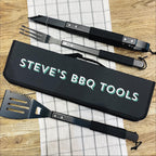 Personalised BBQ Tools Shadow Tool Set