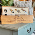 Personalised Merry Christmas Wine Bottle Gift Set