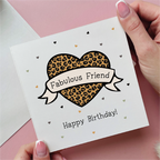 Fabulous Friend Leopard Happy Birthday Card