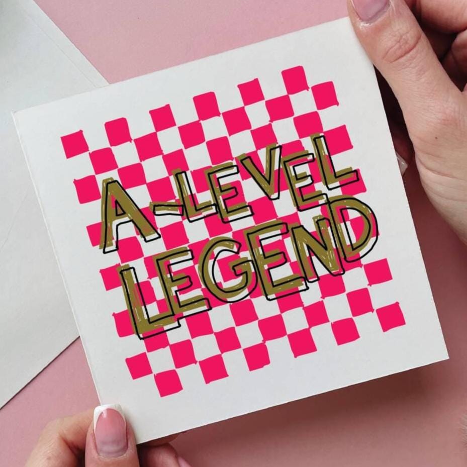 Checkerboard A Level Legend Congratulations Card