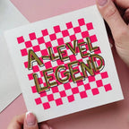 Checkerboard A Level Legend Congratulations Card