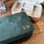 Personalised Velvet Initial Travel Jewellery Box