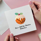 Personalised Christmas Pudding Basketball Card
