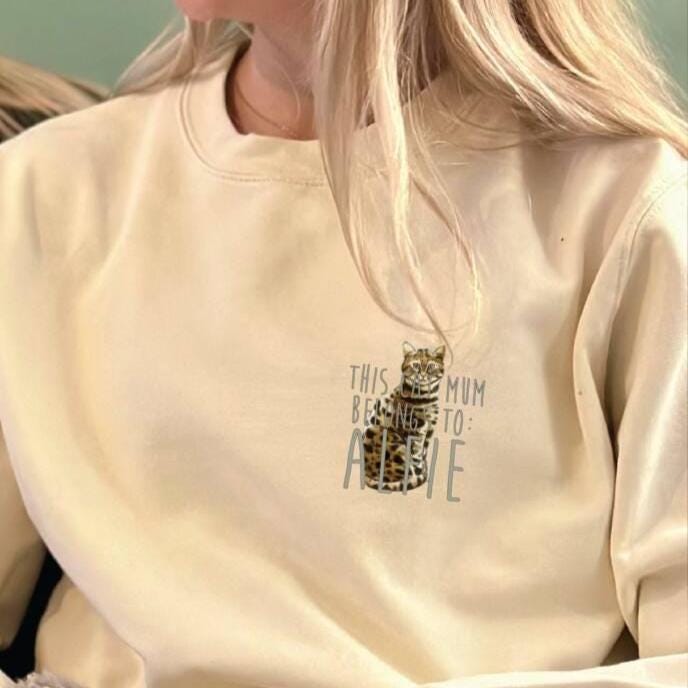 Personalised Cat Image Cat Mum Jumper