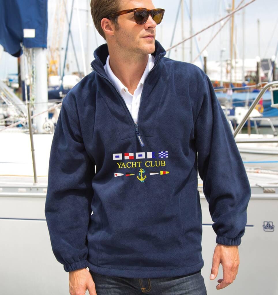 Name And Year Sailing Fleece In Nautical Flag Alphabet