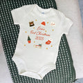Personalised Christmas Objects Baby's First Christmas Babygrow