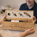 Personalised 60th Birthday Wine Bottle Gift Set